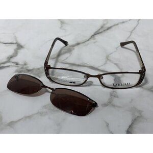 TAKUMI T9737 51-17-125 Clip-On Sunglass Brown Metal Glasses Frames